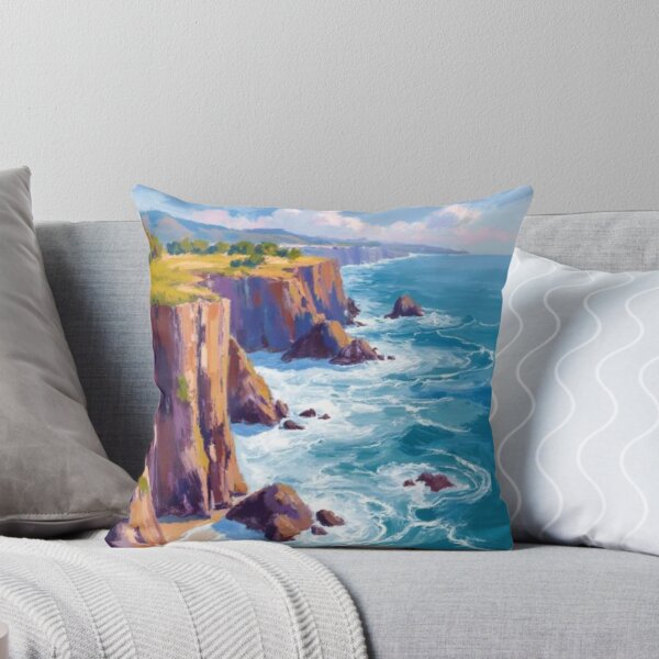 Item preview, California cliff oil painting designed and sold by cloudzer0000.