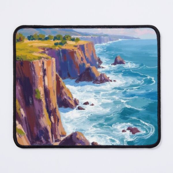 Item preview, California cliff oil painting designed and sold by cloudzer0000.