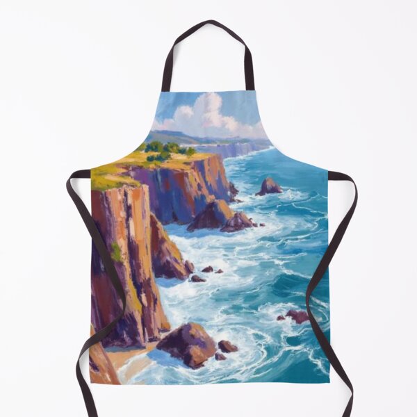 Item preview, California cliff oil painting designed and sold by cloudzer0000.