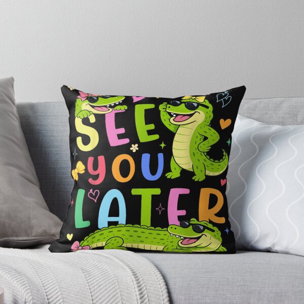 Artikelvorschau, Bis später, Alligator! Niedliche Retro-Krokodilfiguren für Kinder und die Schule. entworfen und verkauft von PhocoNibict.