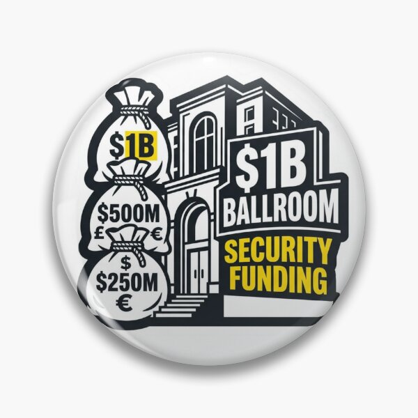 Item preview, $1B Ballroom: Trump Security Funding Class Warfare Sticker designed and sold by ZibiArt.