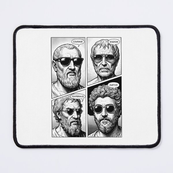 Item preview, Stoic Virtues Wisdom Temperance Justice Courage Comic designed and sold by GrandeDuc.