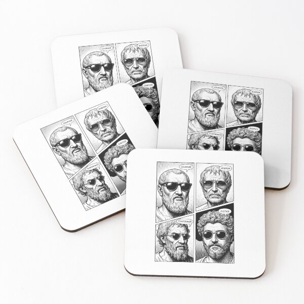 Item preview, Stoic Virtues Wisdom Temperance Justice Courage Comic designed and sold by GrandeDuc.