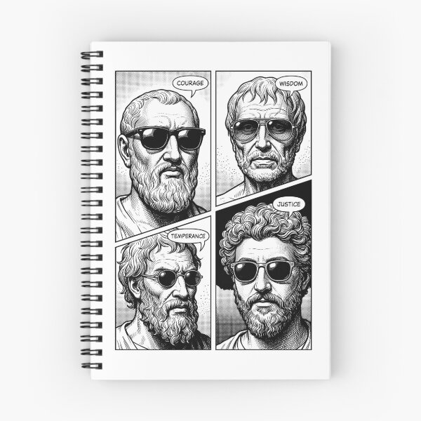Item preview, Stoic Virtues Wisdom Temperance Justice Courage Comic designed and sold by GrandeDuc.