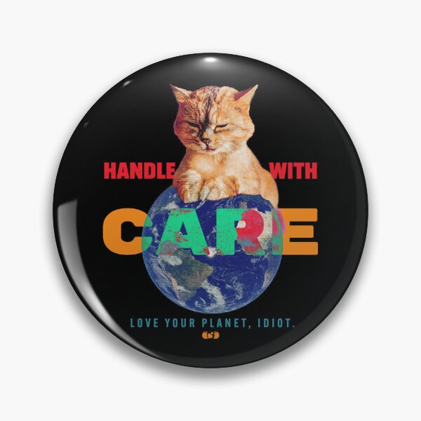 Item preview, Handle With Care — Cat Planet Collage Environmental Art designed and sold by Decorador de Corazones.
