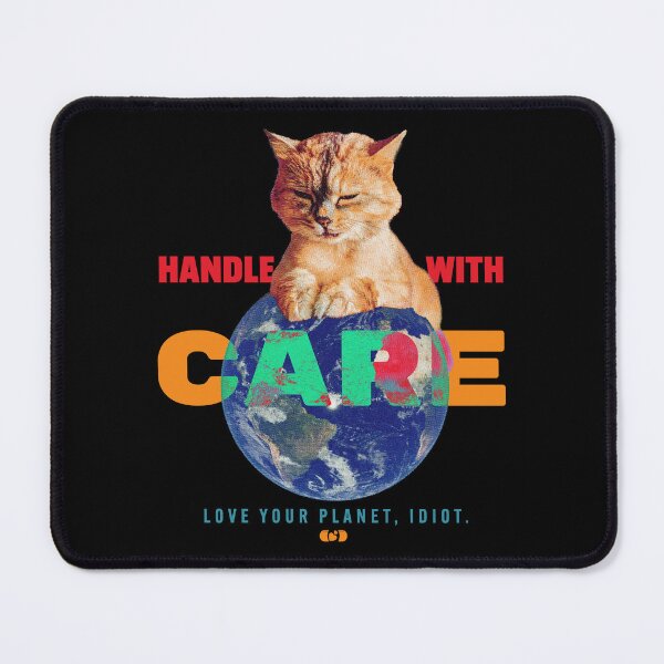 Item preview, Handle With Care — Cat Planet Collage Environmental Art designed and sold by Decorador de Corazones.