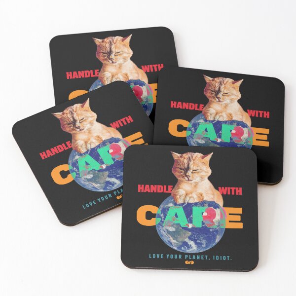 Item preview, Handle With Care — Cat Planet Collage Environmental Art designed and sold by Decorador de Corazones.