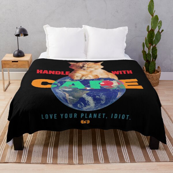 Item preview, Handle With Care — Cat Planet Collage Environmental Art designed and sold by Decorador de Corazones.