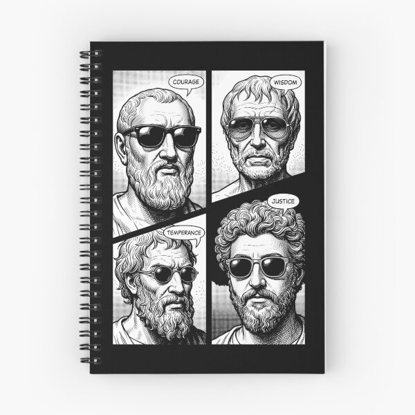 Item preview, Stoic Virtues Wisdom Temperance Justice Courage Comic designed and sold by GrandeDuc.