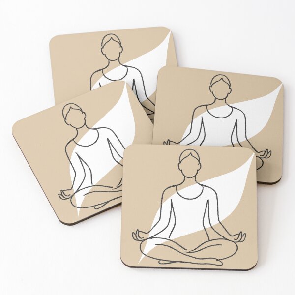 Item preview, Minimalist Meditation Line Art Boho Yoga Woman Calm Abstract Drawing  Tags: designed and sold by asudesign.