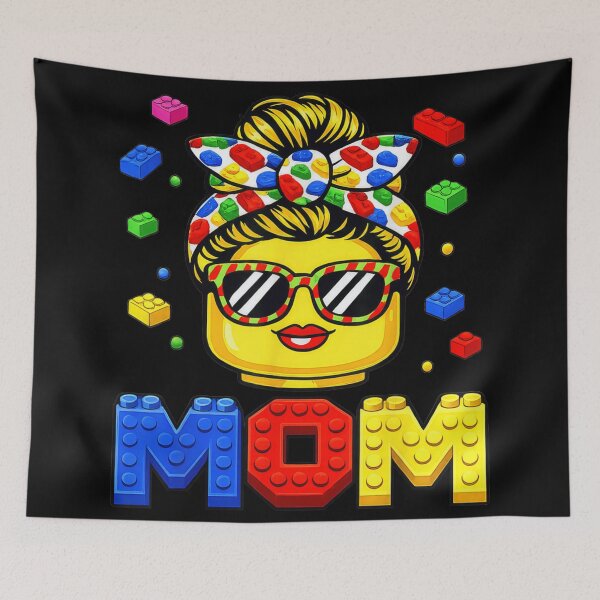 Item preview, Colorful Toy Block Mom Messy Bun Building Bricks Mother's Day Gift designed and sold by PhocoNibict.