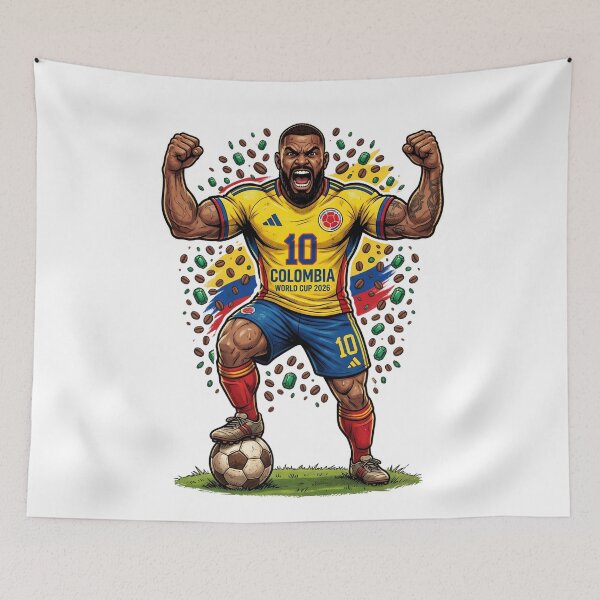 Item preview, Colombian Soccer Warrior Epic Yellow Art designed and sold by Pandora´s Box.