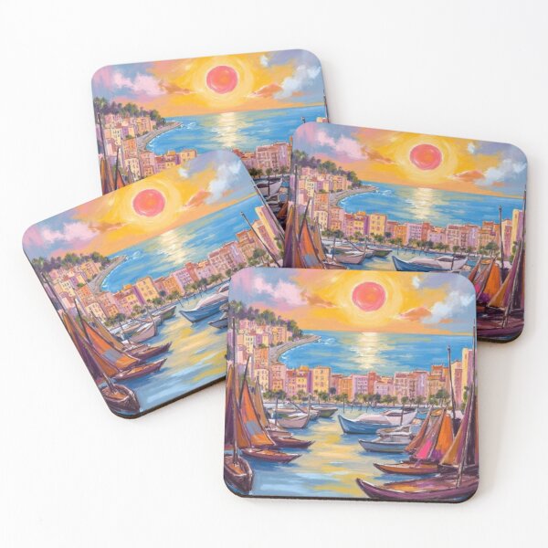 Item preview, California harbour oil painting designed and sold by cloudzer0000.
