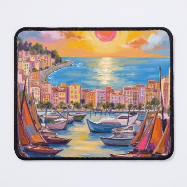 Item preview, California harbour oil painting designed and sold by cloudzer0000.