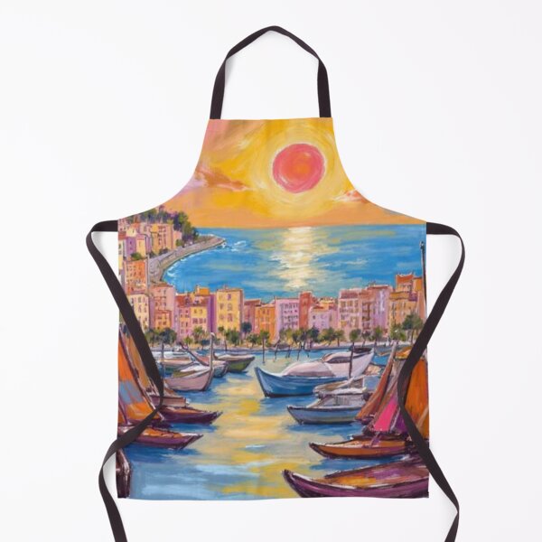 Item preview, California harbour oil painting designed and sold by cloudzer0000.