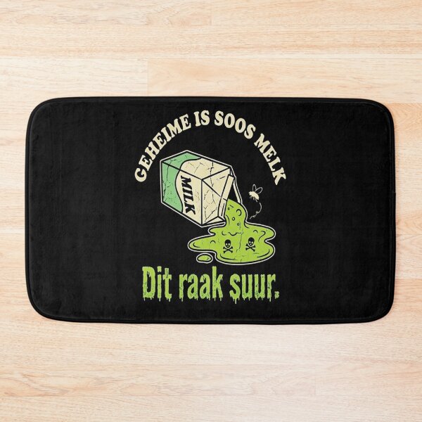 Item preview, Geheime Is Soos Melk Retro Cartoon Afrikaans Quote T-Shirt designed and sold by EishApparel.