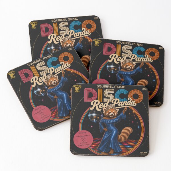 Item preview, Vintage Disco Red Panda Album Cover designed and sold by MissTerryWoman.