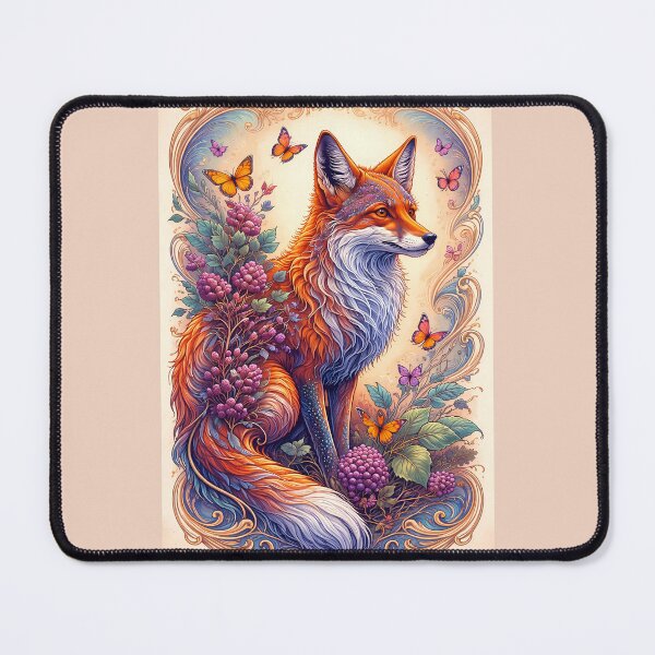 Item preview, Vibrant Fox Among Butterflies designed and sold by cuprum.