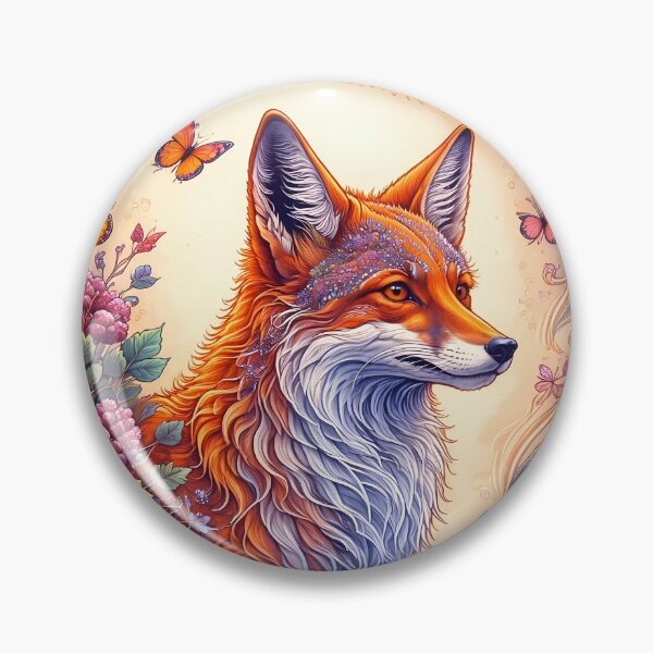 Item preview, Vibrant Fox Among Butterflies designed and sold by cuprum.