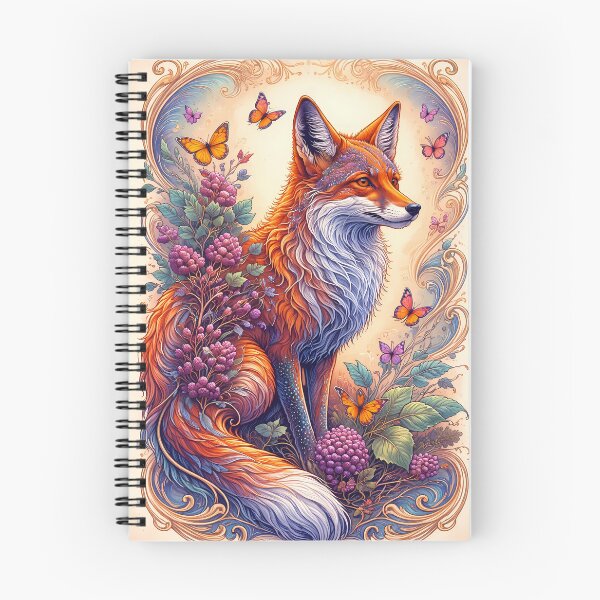 Item preview, Vibrant Fox Among Butterflies designed and sold by cuprum.