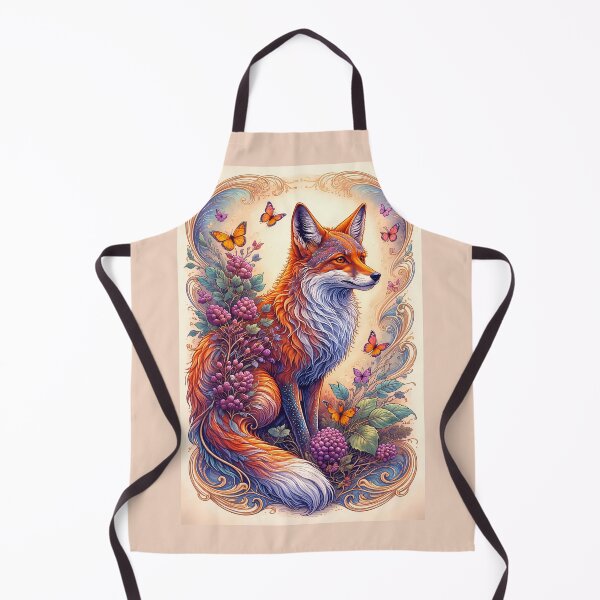 Item preview, Vibrant Fox Among Butterflies designed and sold by cuprum.