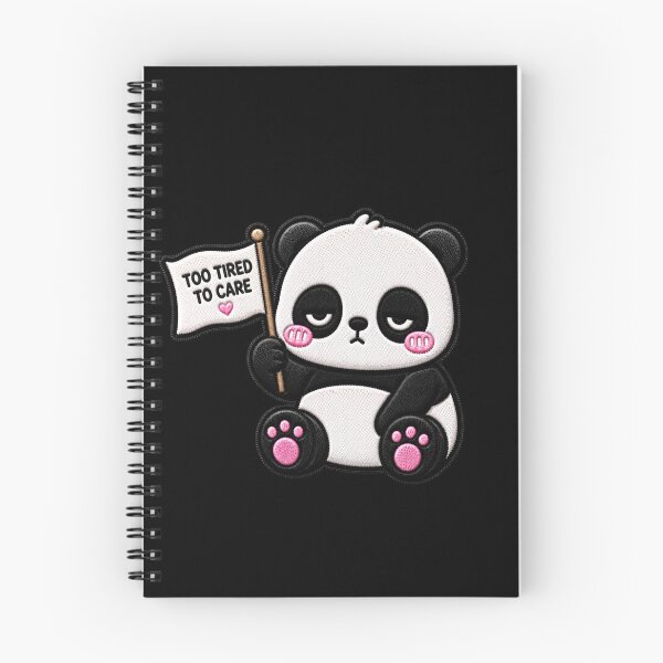 Item preview, Too Tired To Care Panda Embroidery Patch Cute designed and sold by ColorSplash123.