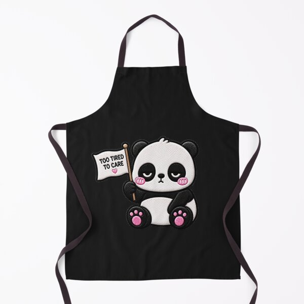 Item preview, Too Tired To Care Panda Embroidery Patch Cute designed and sold by ColorSplash123.