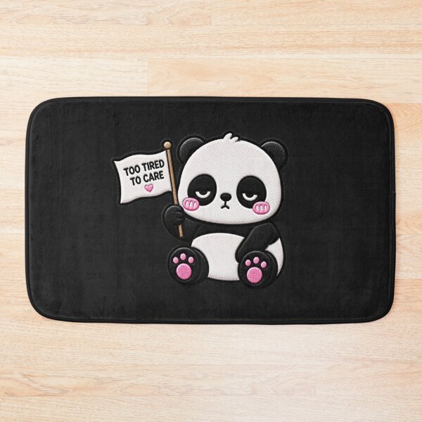 Item preview, Too Tired To Care Panda Embroidery Patch Cute designed and sold by ColorSplash123.