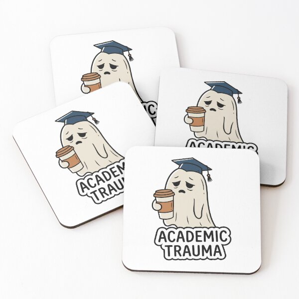 Item preview, Funny 'Academic Trauma' Quote Sticker for Graduate Students designed and sold by Olivra.