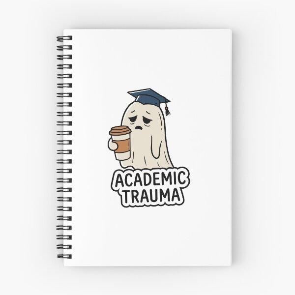 Item preview, Funny 'Academic Trauma' Quote Sticker for Graduate Students designed and sold by Olivra.