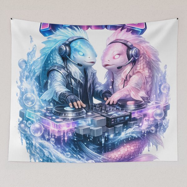 Item preview, Mystical Pisces Fish DJ Zodiac Dreamlike designed and sold by  ZenRave Designs.