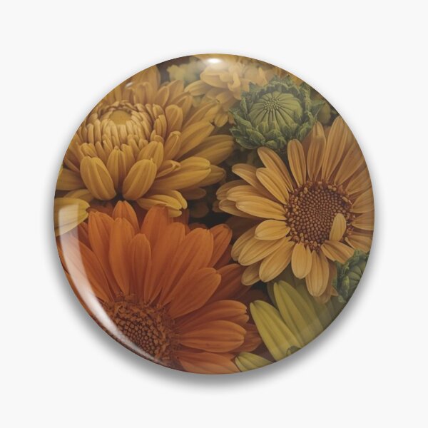 Item preview, Artificial flowers in bouquets of orange, yellow, green designed and sold by Art70shop.