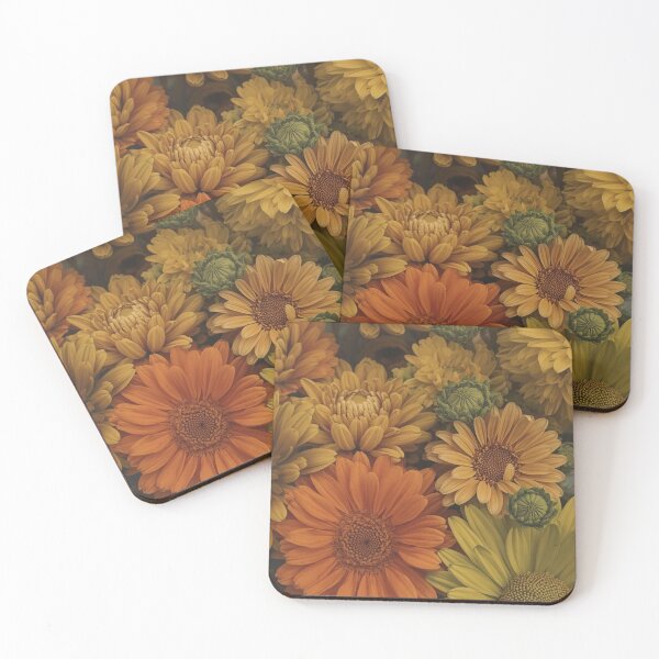 Item preview, Artificial flowers in bouquets of orange, yellow, green designed and sold by Art70shop.