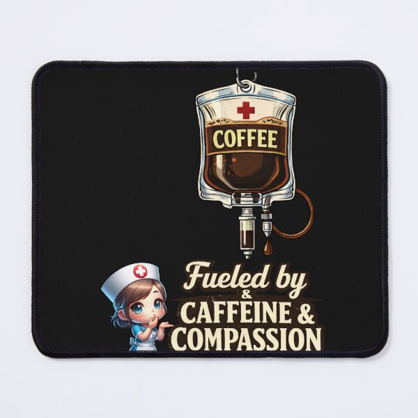 Item preview, Fueled by Caffeine & Compassion Nurse Coffee designed and sold by Tsugraf Designs.