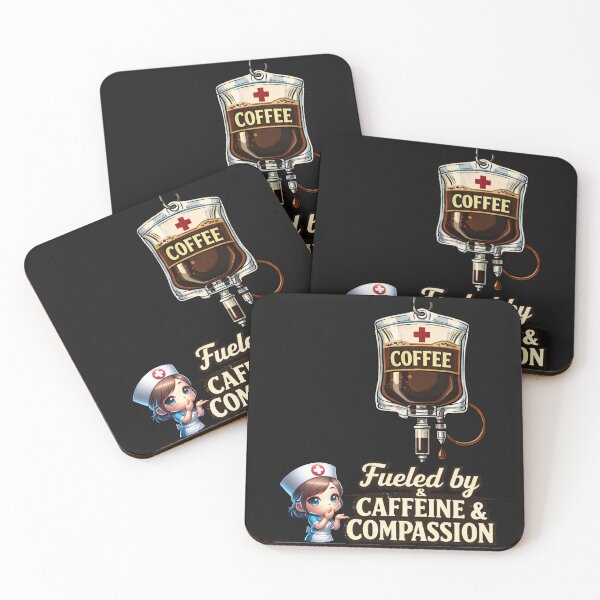 Item preview, Fueled by Caffeine & Compassion Nurse Coffee designed and sold by Tsugraf Designs.
