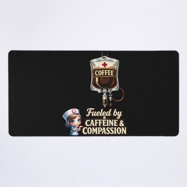 Item preview, Fueled by Caffeine & Compassion Nurse Coffee designed and sold by Tsugraf Designs.
