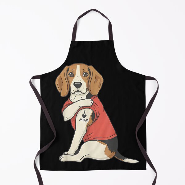 Item preview, Cute Beagle Dog With I Love Mom Tattoo Funny Pet Lover Gift designed and sold by LakenDraphil.