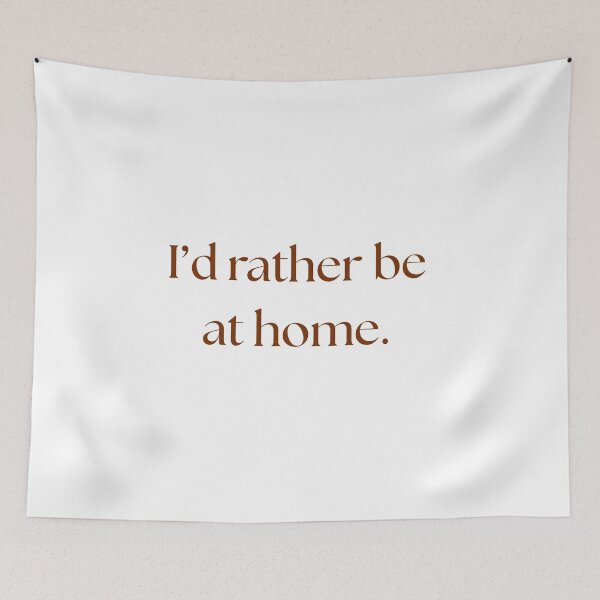 Item preview, Minimalist I'd Rather Be At Home Quote designed and sold by VibeoCanvasShop.