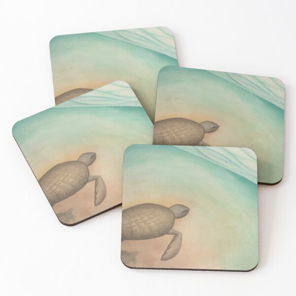 Item preview, sea turtle watercolor painting designed and sold by GiSilver.