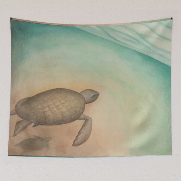 Item preview, sea turtle watercolor painting designed and sold by GiSilver.