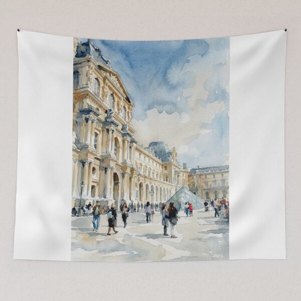 Item preview, Louvre Paris Rhythm Watercolor designed and sold by caracatita75.