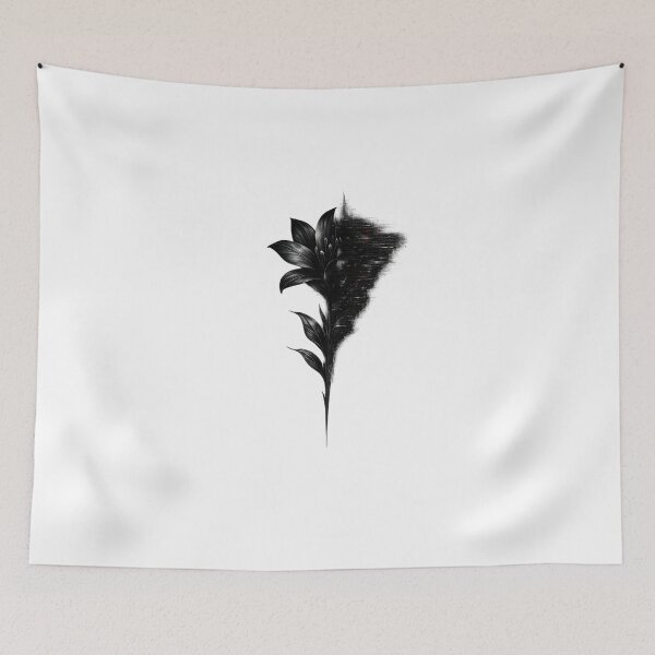 Item preview, Botanical Signal Error - Dark Glitch Flower Minimalist Art T-Shirt designed and sold by PrintWearables.