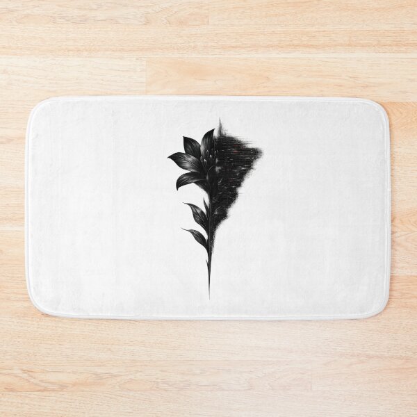 Item preview, Botanical Signal Error - Dark Glitch Flower Minimalist Art T-Shirt designed and sold by PrintWearables.