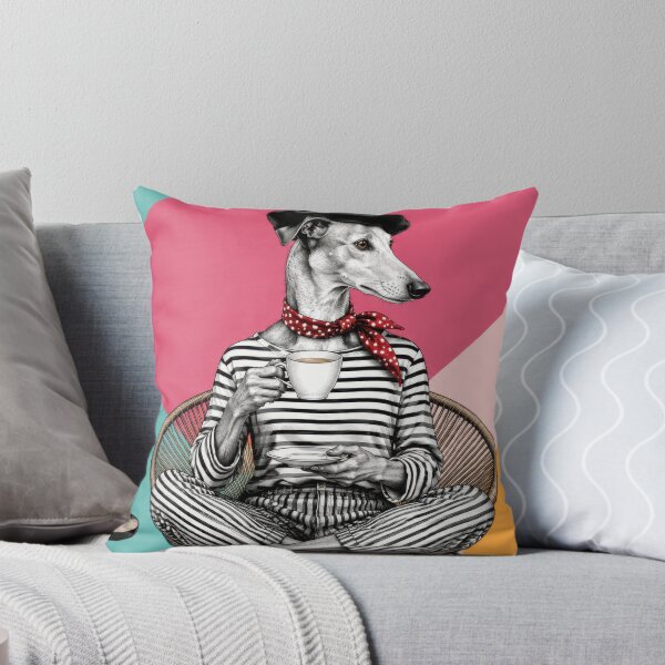 Item preview, Dog sits in chair and enjoys coffee designed and sold by anytka.