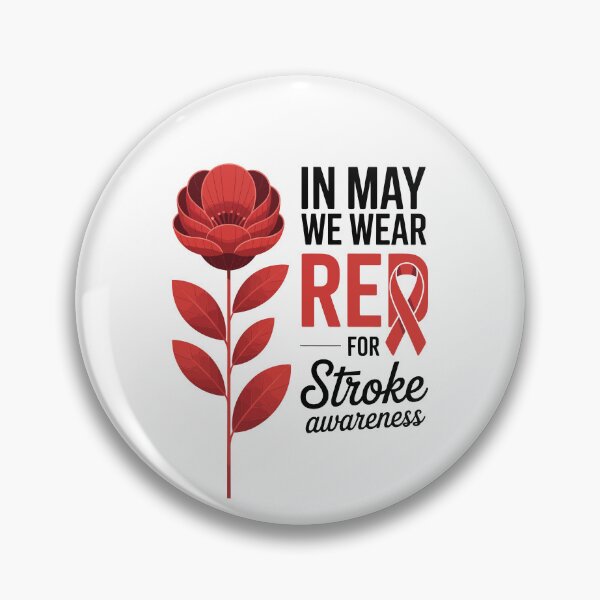 Item preview, Red Flower with Stroke Awareness  designed and sold by jkrphoto.