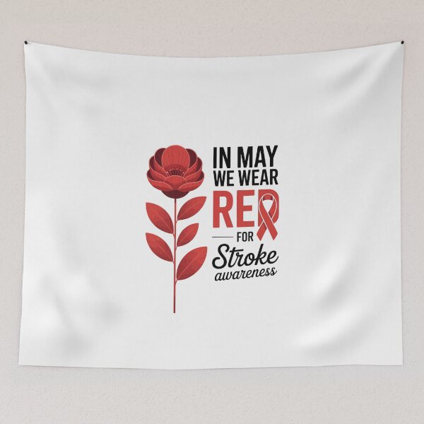 Item preview, Red Flower with Stroke Awareness  designed and sold by jkrphoto.