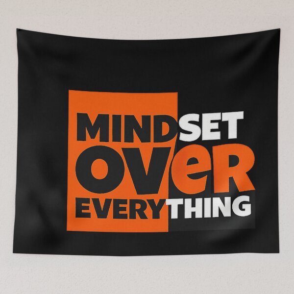 Item preview, Mindset Over Everything Typography T-Shirt designed and sold by Bend-The-Trendd.
