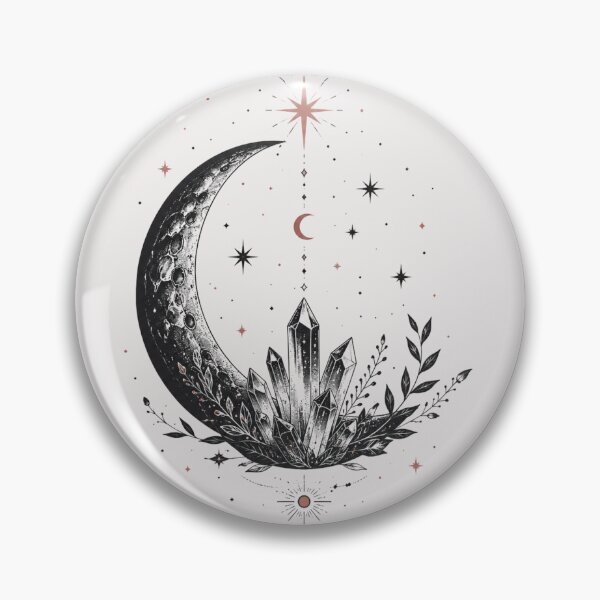 Artikelvorschau, Himmlische Mondkristallkunst, mystisches Boho-Hexen-Nachthimmel-Design entworfen und verkauft von asudesign.