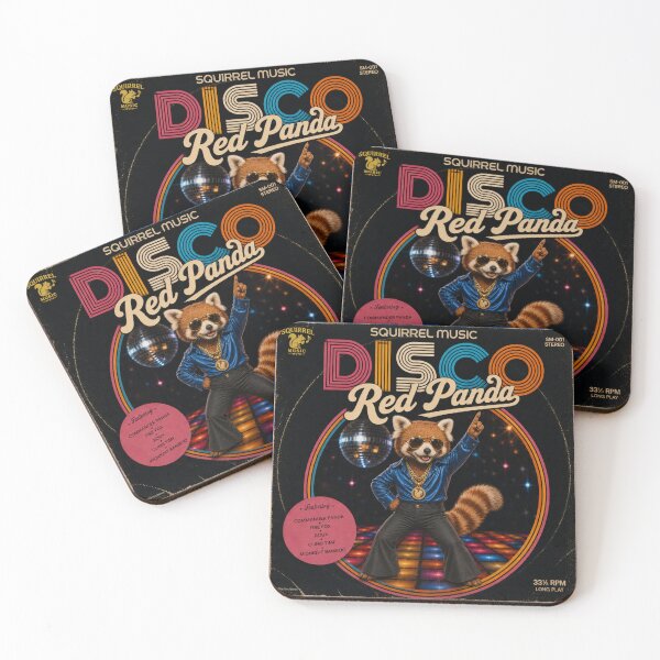 Item preview, Vintage Disco Red Panda Album Cover designed and sold by MissTerryWoman.