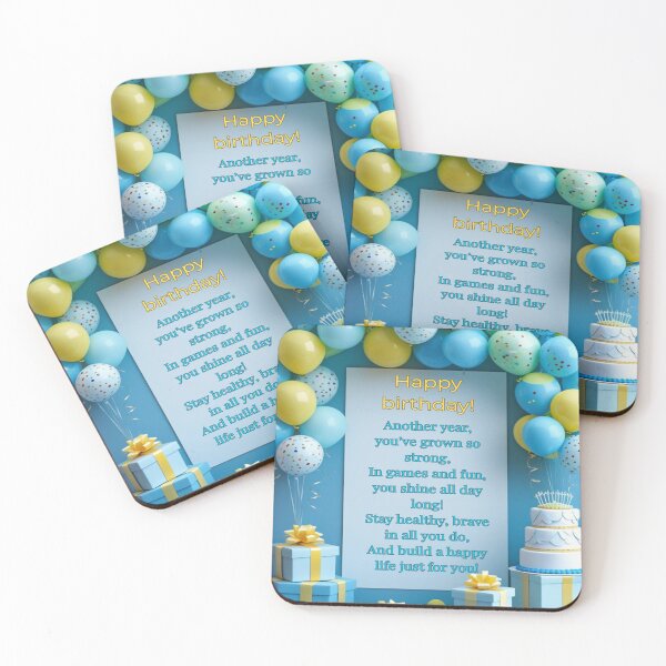 Item preview, Happy Birthday Card with Balloons and Gifts – Bright and Cheerful Wishes designed and sold by ManiPopi998877.
